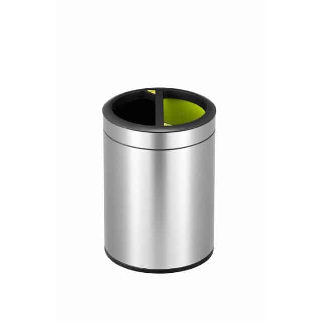 Round Recycle Trash Bin Open Top 5 5l Matt S S