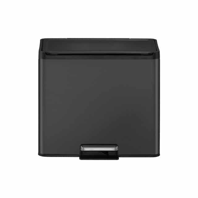 Essential Recycle Step Bin 20+9L Black