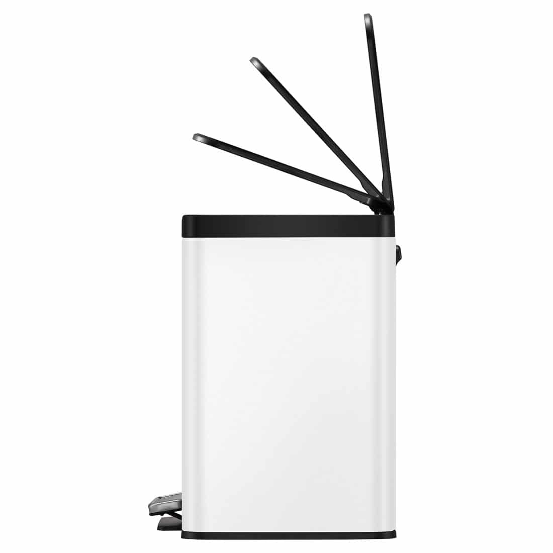 Essential Recycle Step Bin 15+15L White
