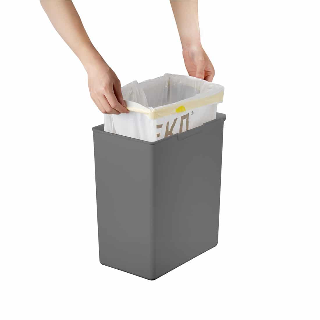 Morandi Touch Bin 20L Separate waste bin, connectable for recycling Grey