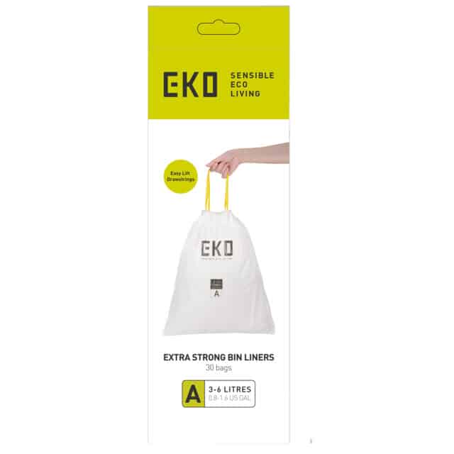 Drawstring Trash Bags Type A 3 6l White