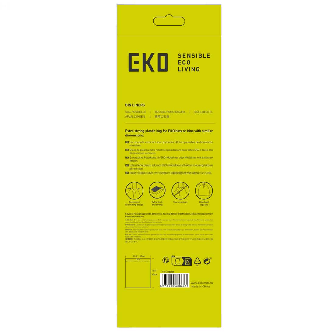 Drawstring Trash Bags Type A 3 6l White