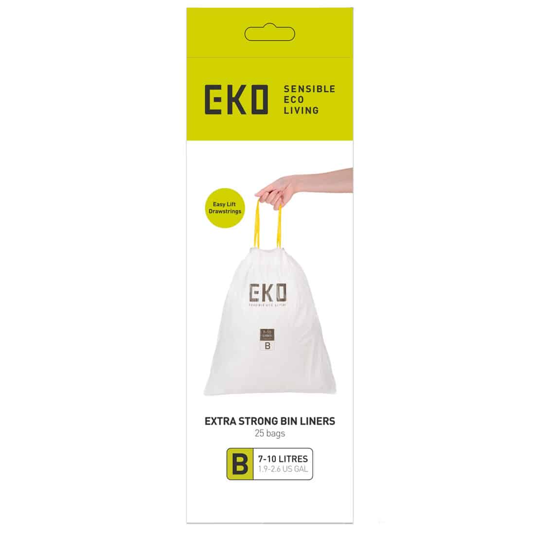 Drawstring Trash Bags Type B 7 10l White