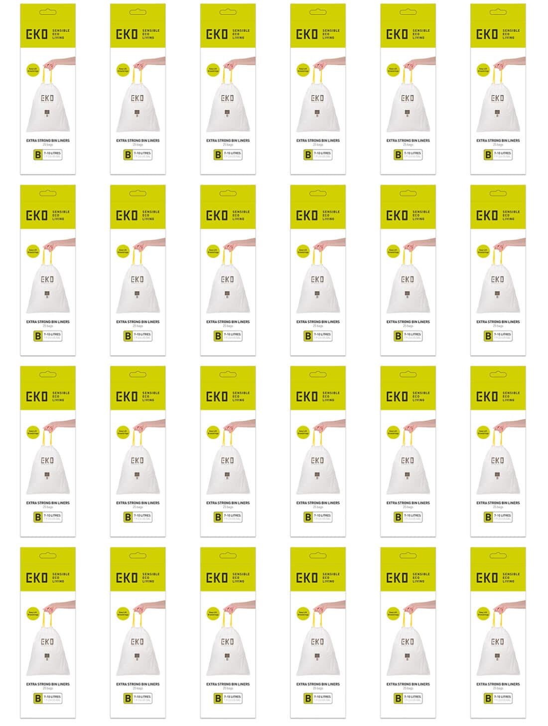Drawstring Trash Bags Type B 7 10l White