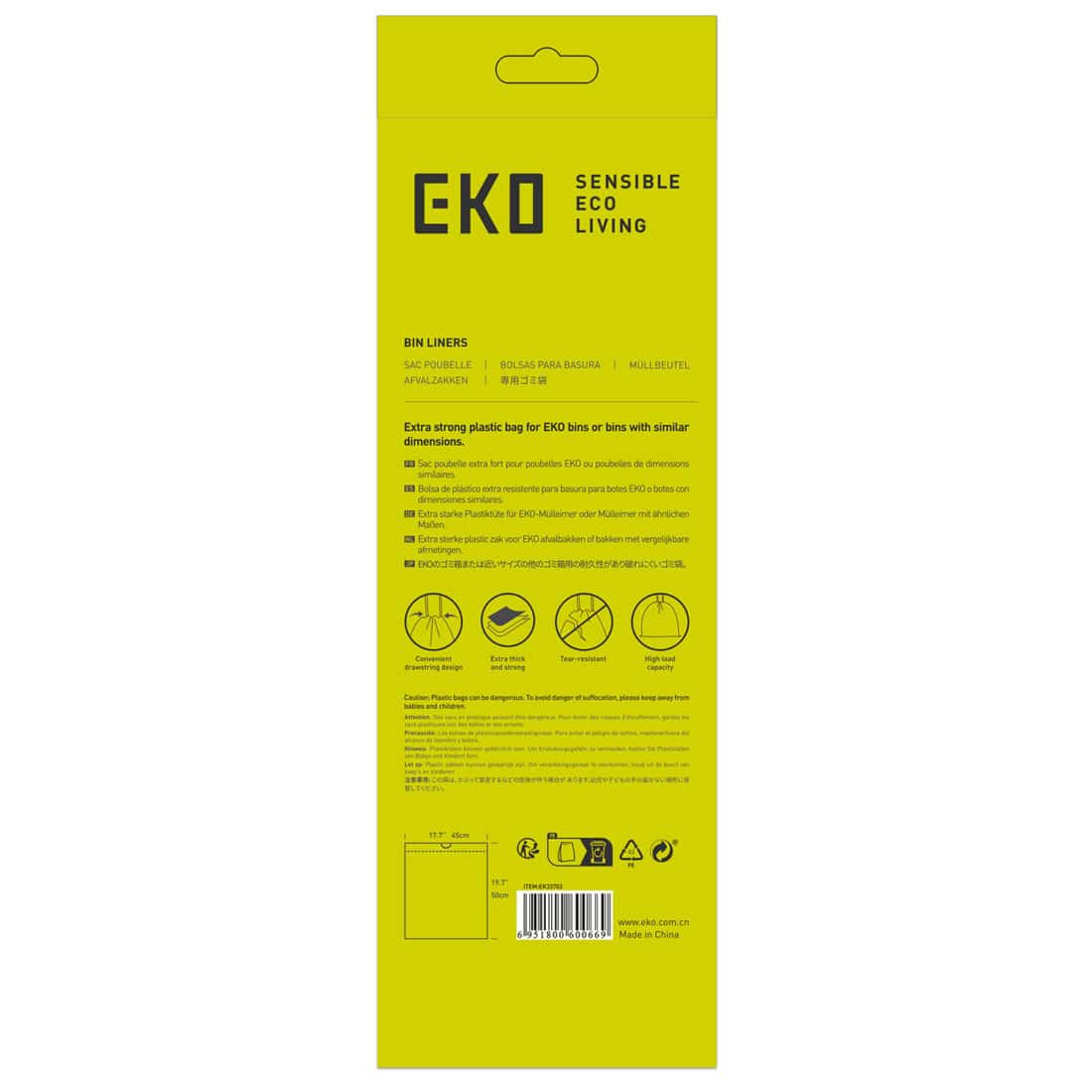 Drawstring Trash Bags Type C 10 15l White