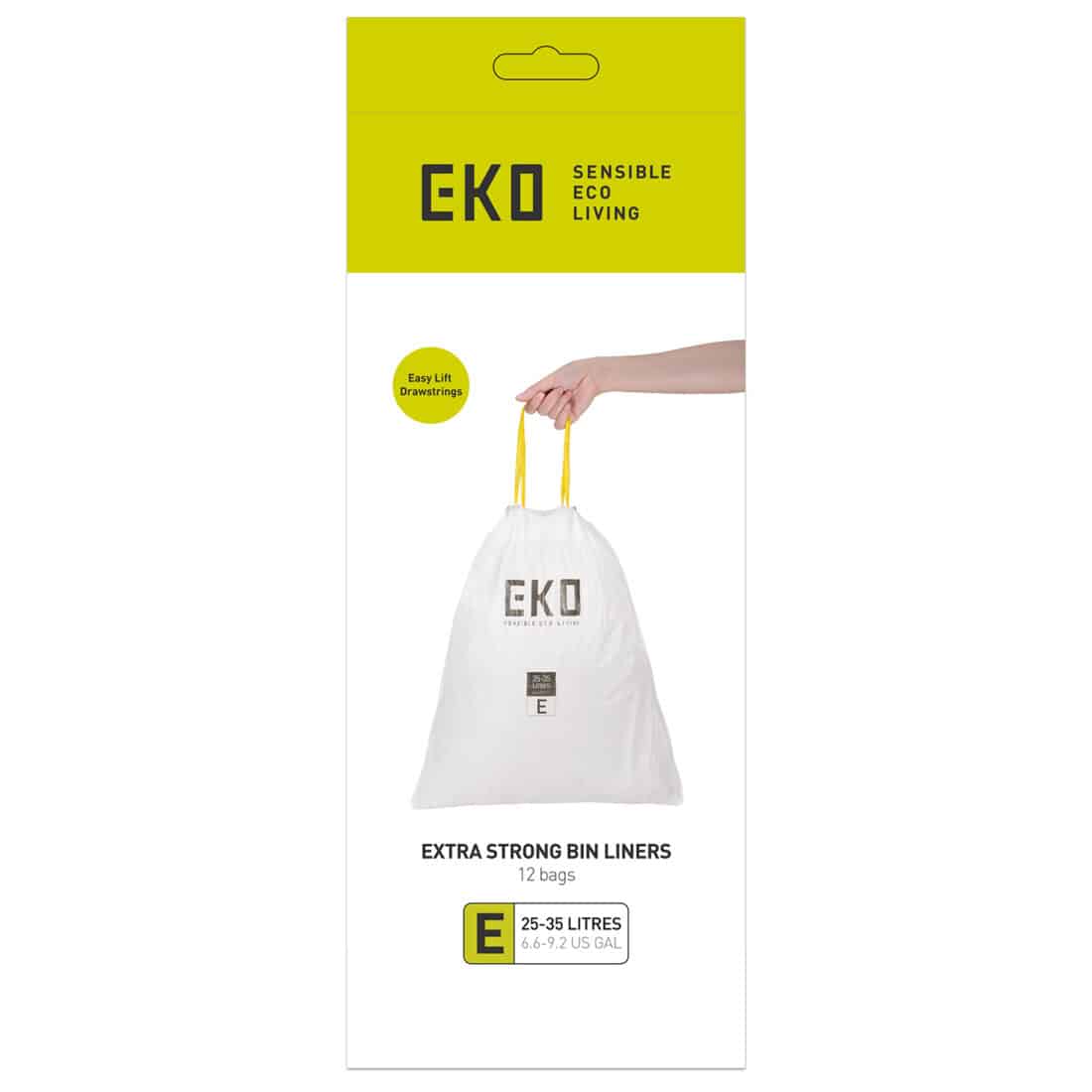 Drawstring Trash Bags Type E 25 35l White