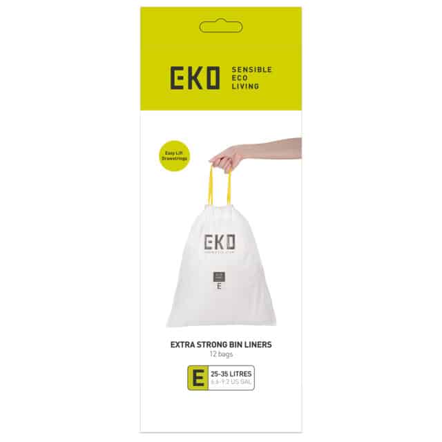 Drawstring Trash Bags Type E 25 35l White