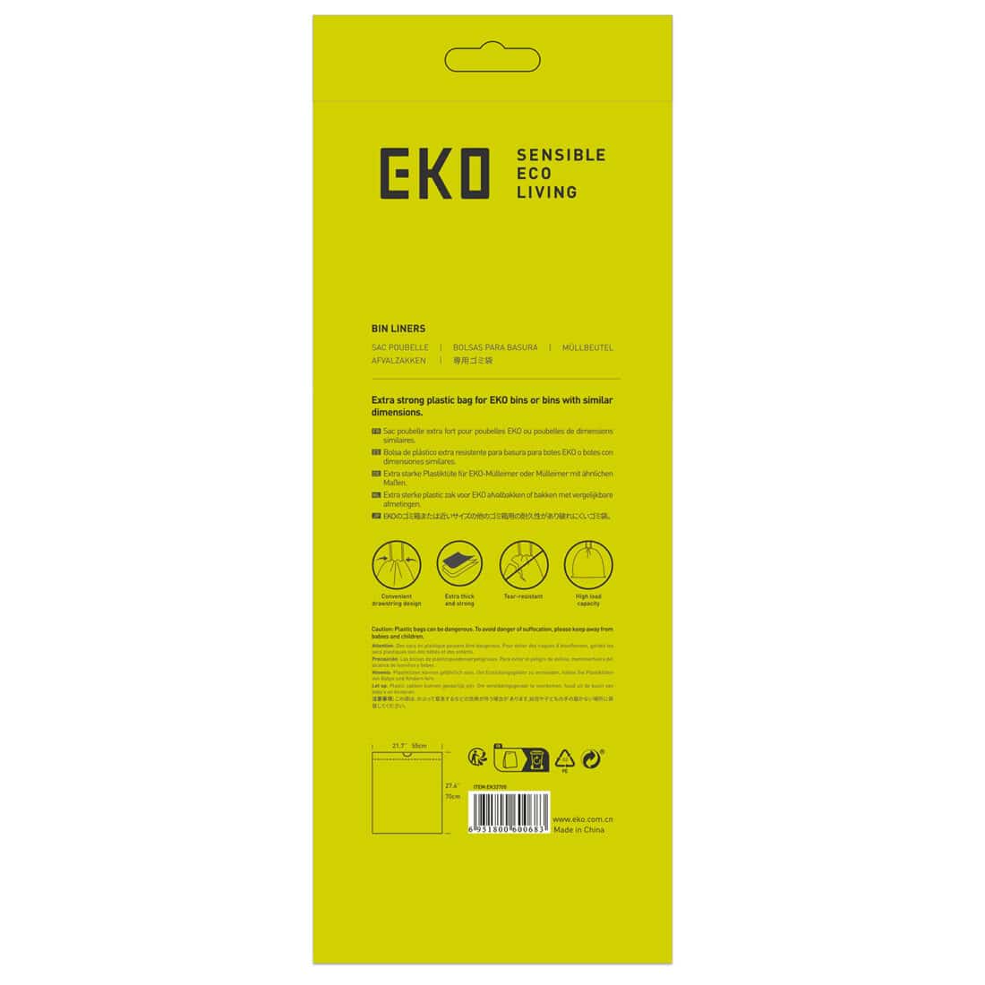Drawstring Trash Bags Type E 25 35l White
