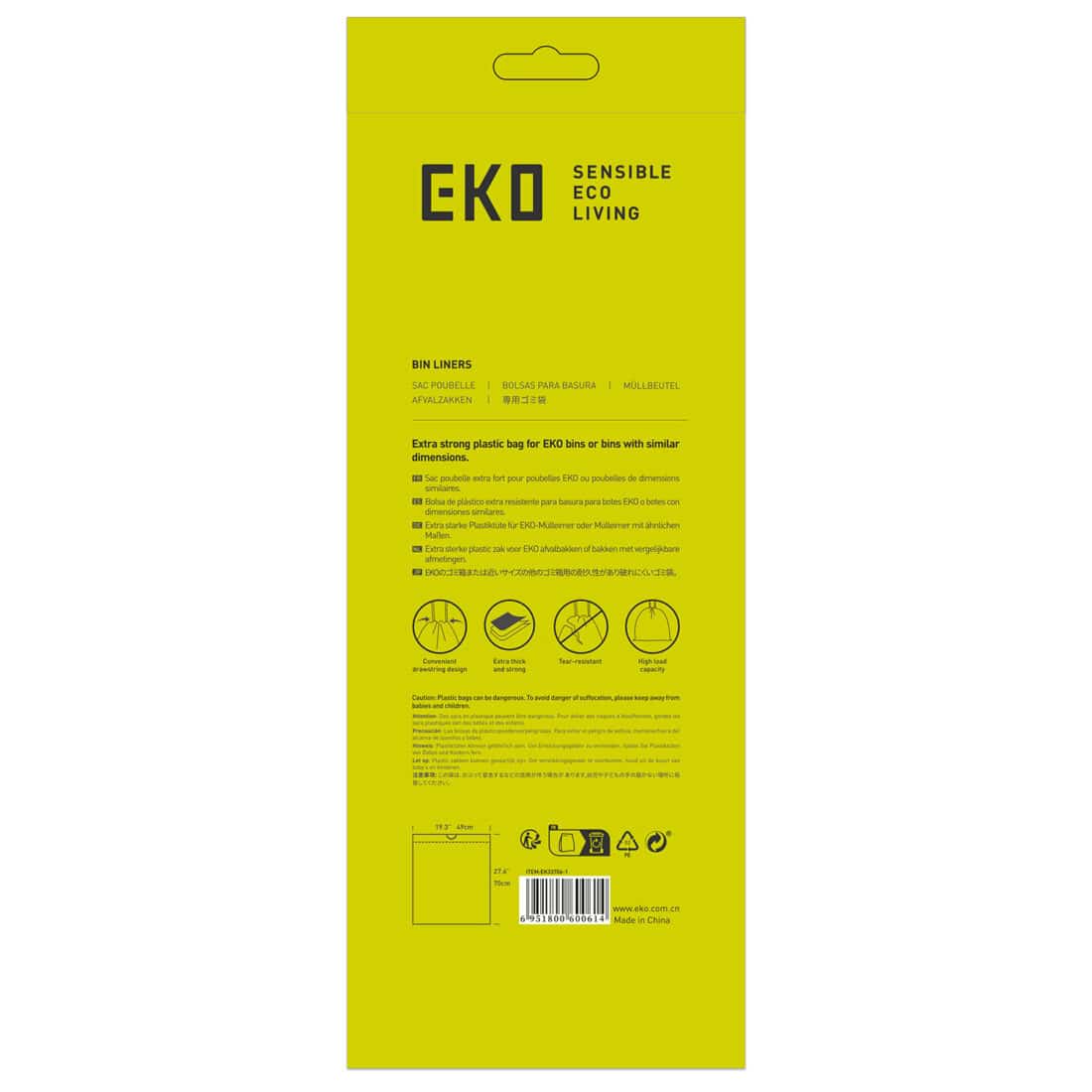 Drawstring Trash Bags Type F1 30 3l White