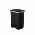 Hana 2 Pedal Bin 70 L Black Plastic