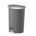 Hana Pedal Bin Semi Round 55 L Black Plastic