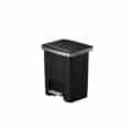 Hana 2 Pedal Bin 15 L Black Plastic