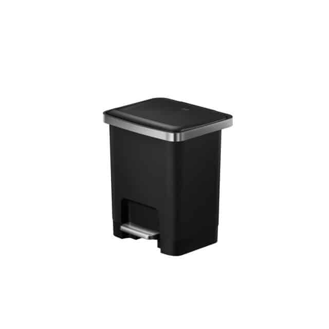 Hana 2 Pedal Bin 15 L Black Plastic