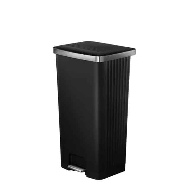 Hana 2 Pedal Bin 90 L Black Plastic