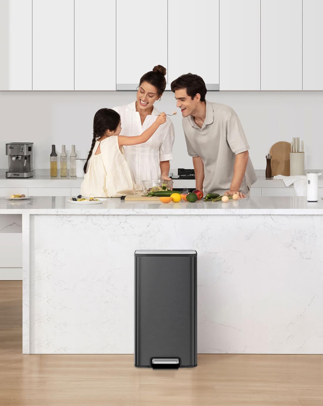 Marina Step Bin 30l Matt Black