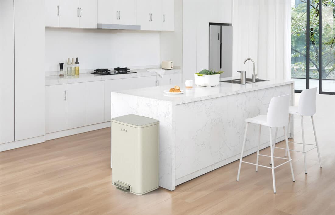 Marina Step Bin 50l Cream White