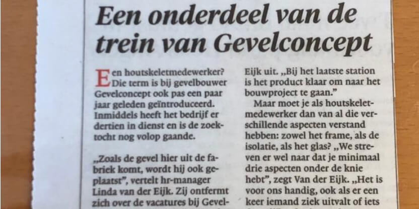 Gevelconcept in Noord Hollands Dagblad Gevelconcept in Noord Hollands Dagblad