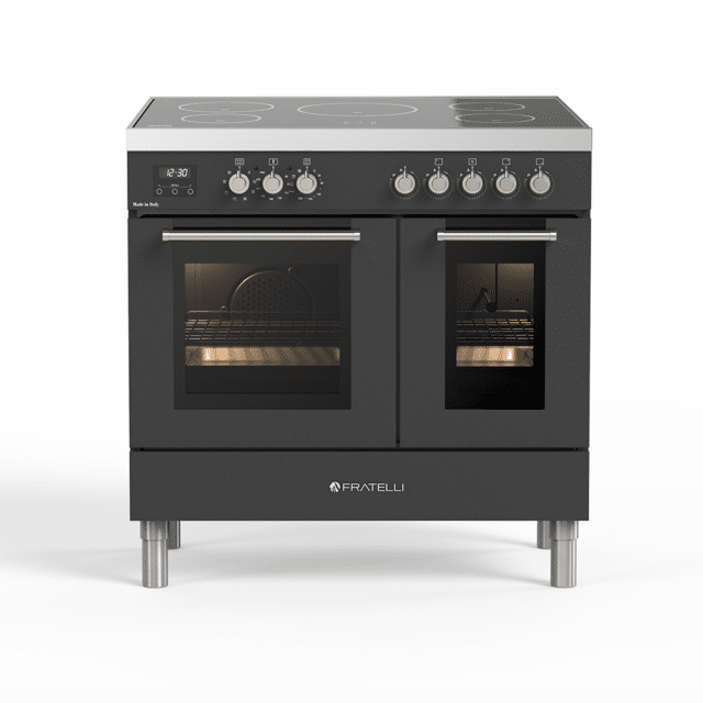 Fratelli Milano Inductiefornuis 89 5cm Dubbele Oven Rvs