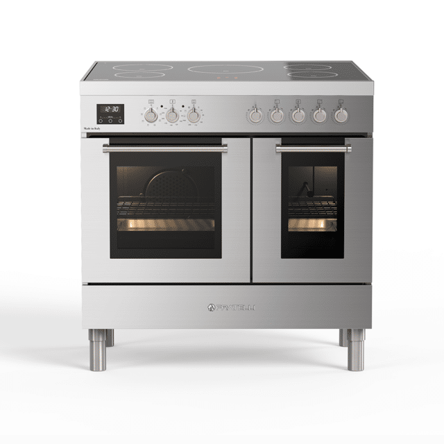 Fratelli Milano Inductiefornuis 89 5cm Dubbele Oven Rvs