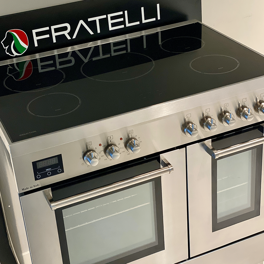 Showroom Deal 8211 Fratelli Milano Inductiefornuis 89 5cm Dubbele Oven Rvs