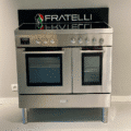 Showroom deal - Fratelli Milano Inductiefornuis 89,5cm dubbele oven RVS