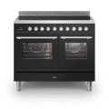 Voorraad deal - ILVE Professional Plus inductiefornuis 100cm - Glanzend Zwart