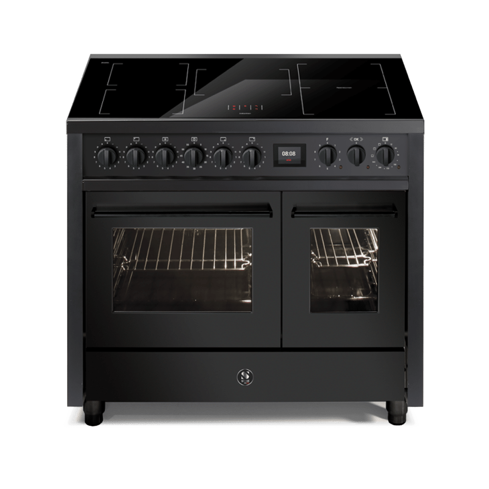 Steel Enfasi Inductiefornuis 100cm 2 Ovens All Black