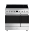 Smeg Classici Sinfonia inductiefornuis 90cm 2 ovens met Pyrolyse functie