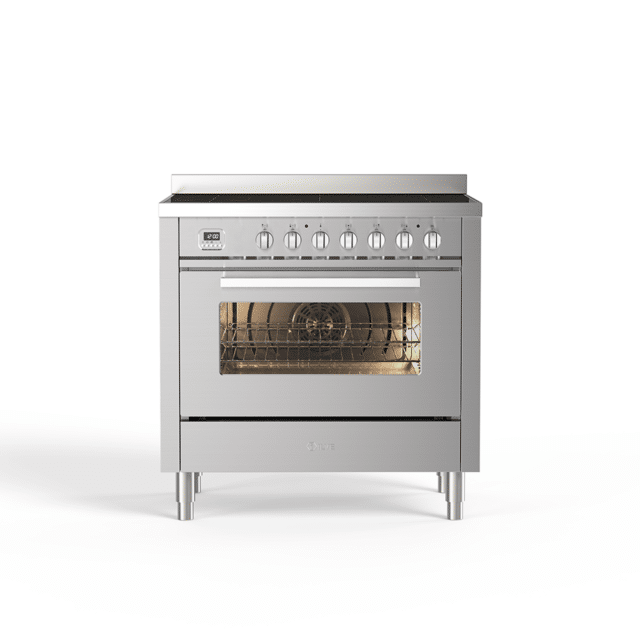 Ilve All Black Inductiefornuis 90cm Met Lade