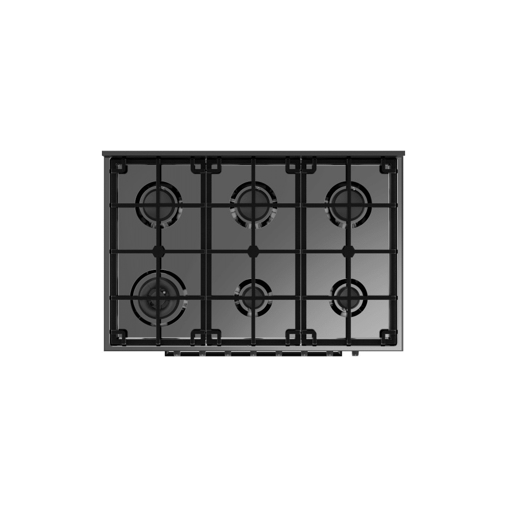 Ilve All Black Gasfornuis 90cm Dubbele Oven Met Lade