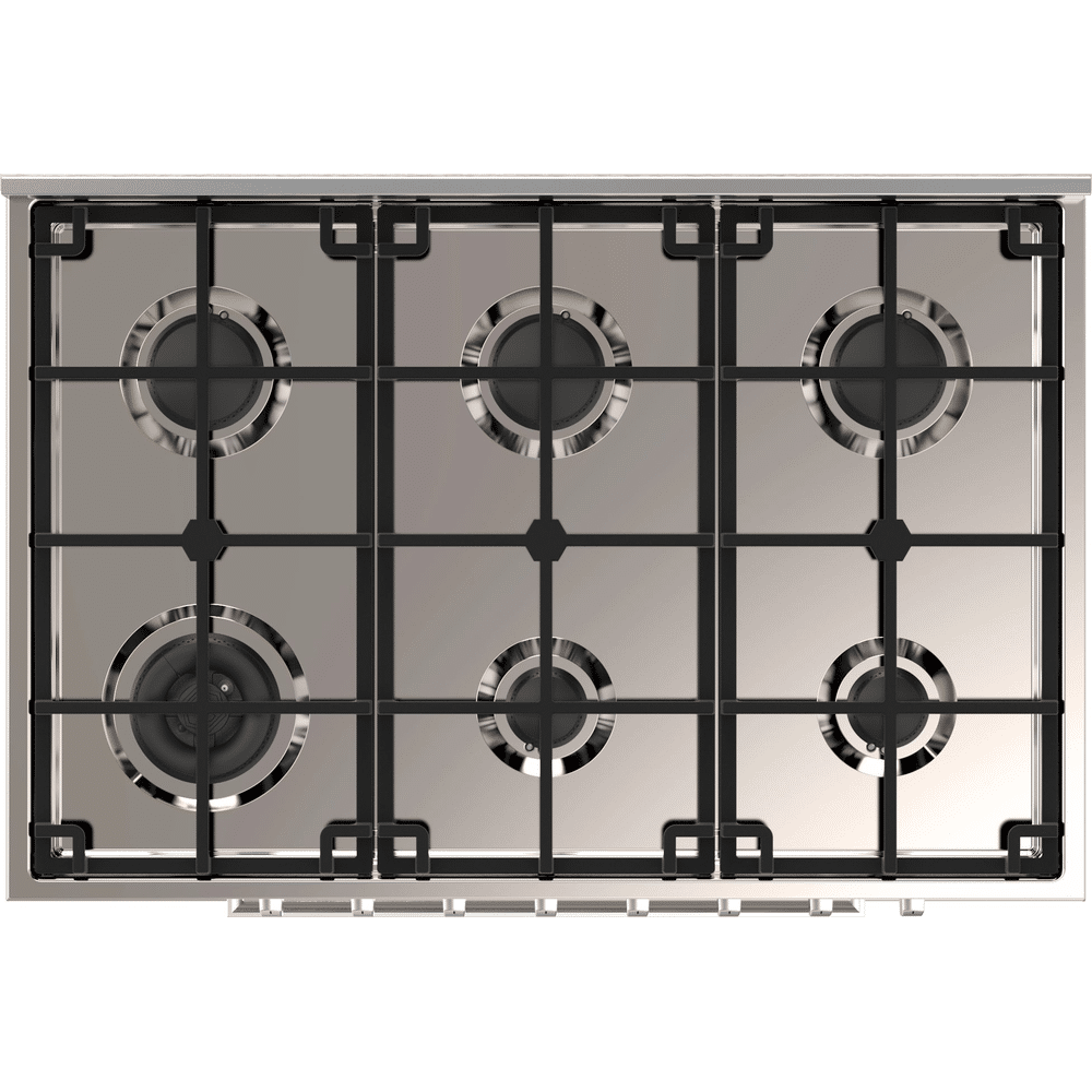 Ilve Rvs Gasfornuis 90cm Dubbele Oven Met Lade