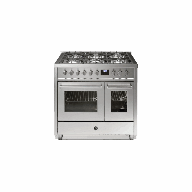 Steel Enfasi Pulse 100cm Rvs Gasfornuis Met 2 Ovens Ep10ff 6 Ss