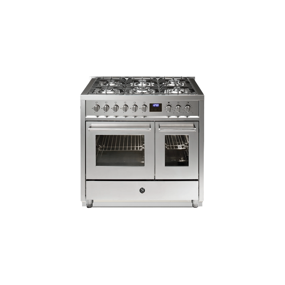 Steel Enfasi Pulse 100cm Rvs Gasfornuis Met 2 Ovens Ep10ff 6 Ss
