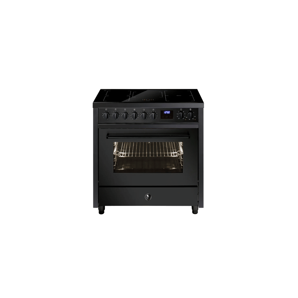 Steel Enfasi Pulse 90cm All Black Inductiefornuis Met 1 Oven Ep9f 5fiw Nf