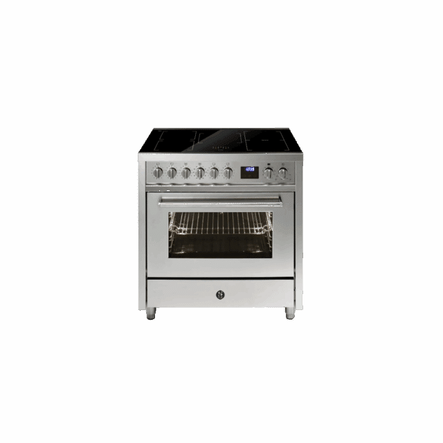Steel Enfasi Pulse 90 Cm Inductiefornuis Met 1 Oven Ep9f 5fiw Ss