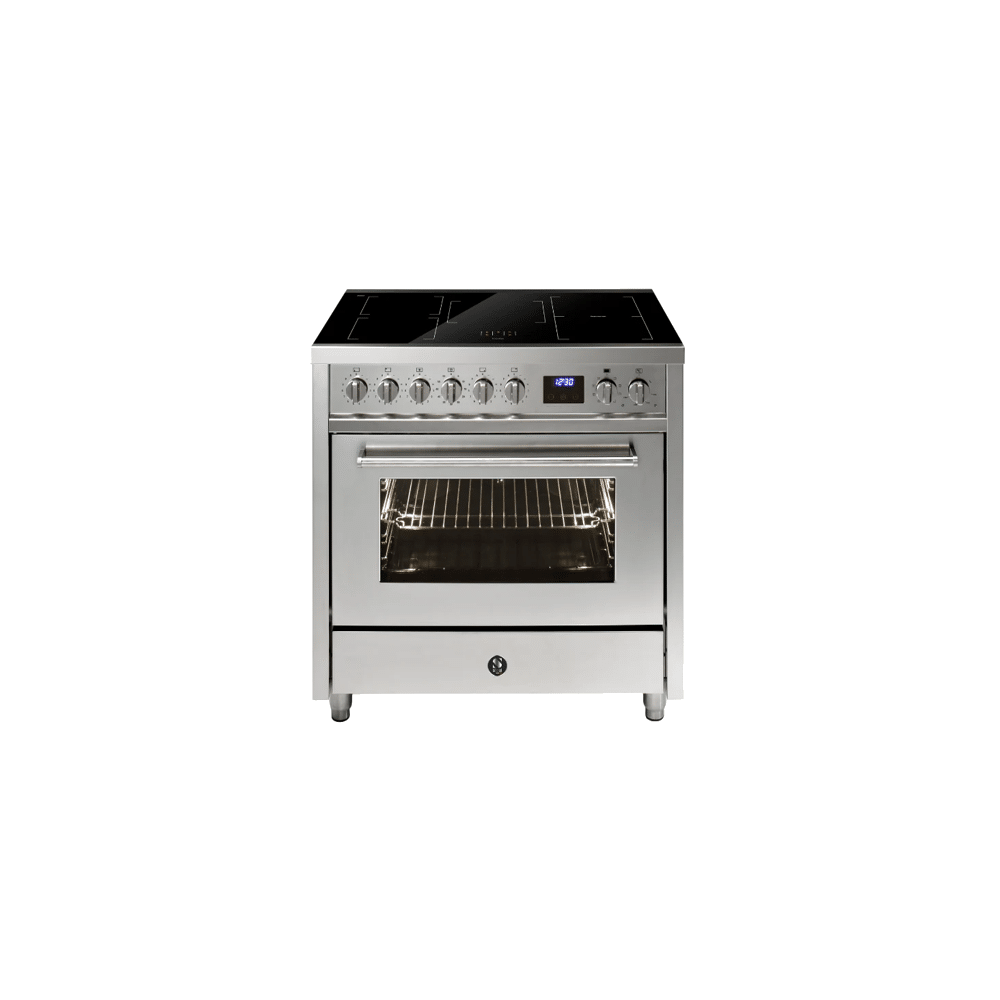 Steel Enfasi Pulse 90 Cm Inductiefornuis Met 1 Oven Ep9f 5fiw Ss