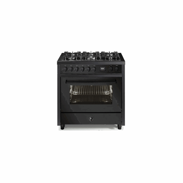 Steel Enfasi Pulse 90cm All Black Gasfornuis Met 1 Oven Ep9f 6 Nf