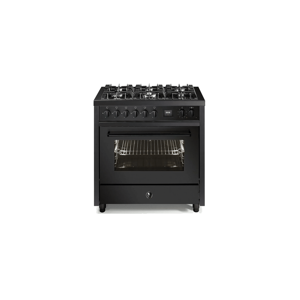 Steel Enfasi Pulse 90cm All Black Gasfornuis Met 1 Oven Ep9f 6 Nf