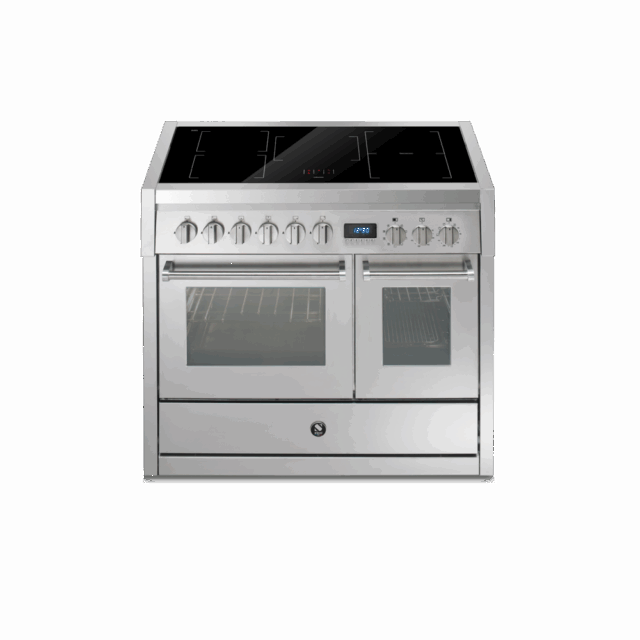 Steel Genesi Pulse 100 Cm Inductiefornuis Met 2 Ovens Gp10ff 5fi Ss
