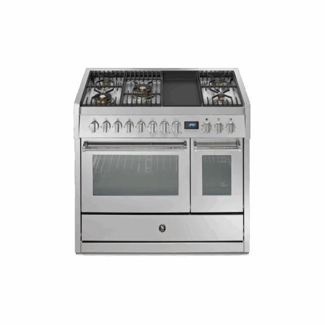 Steel Genesi Pulse 120cm Rvs Gasfornuis Met 2 Ovens 8211 Gp12ff 4tm Ss