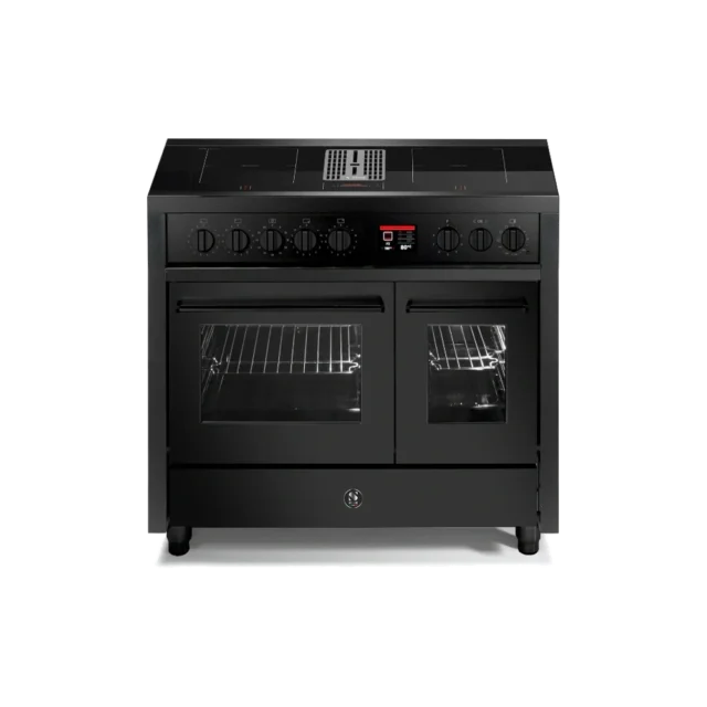 Steel Enfasi Inductiefornuis 100cm 2 Ovens All Black