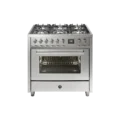Steel Enfasi gasfornuis 90cm 1 oven 6-pits