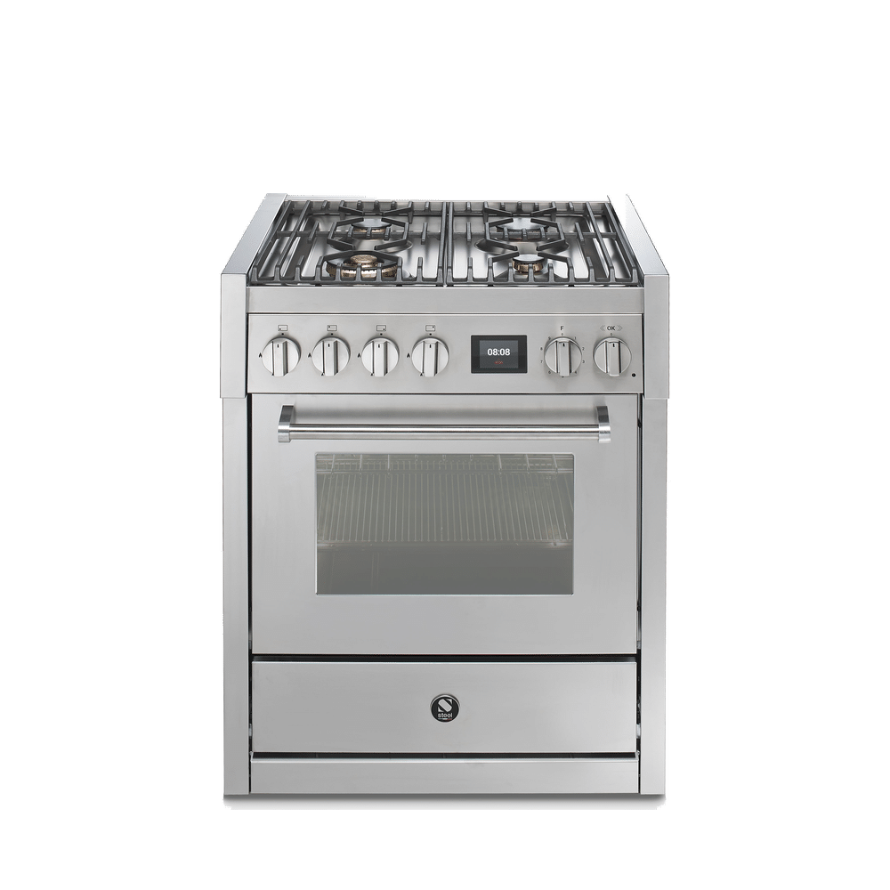 Steel Genesi Gasfornuis 70cm 1 Oven Steel Genesi Gasfornuis 70cm 1 Oven