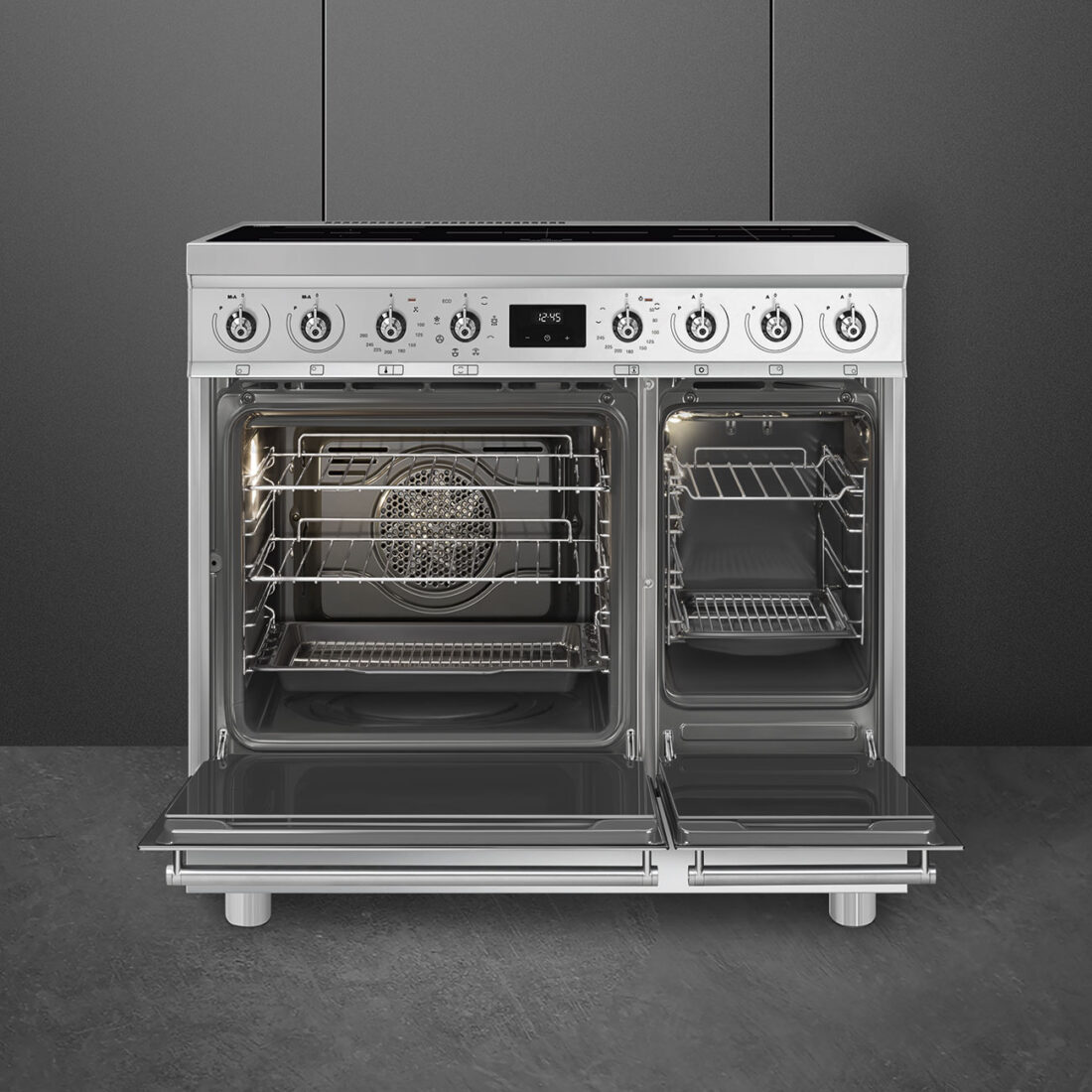 Smeg Classici 90cm Inductiefornuis Met Twee Ovens