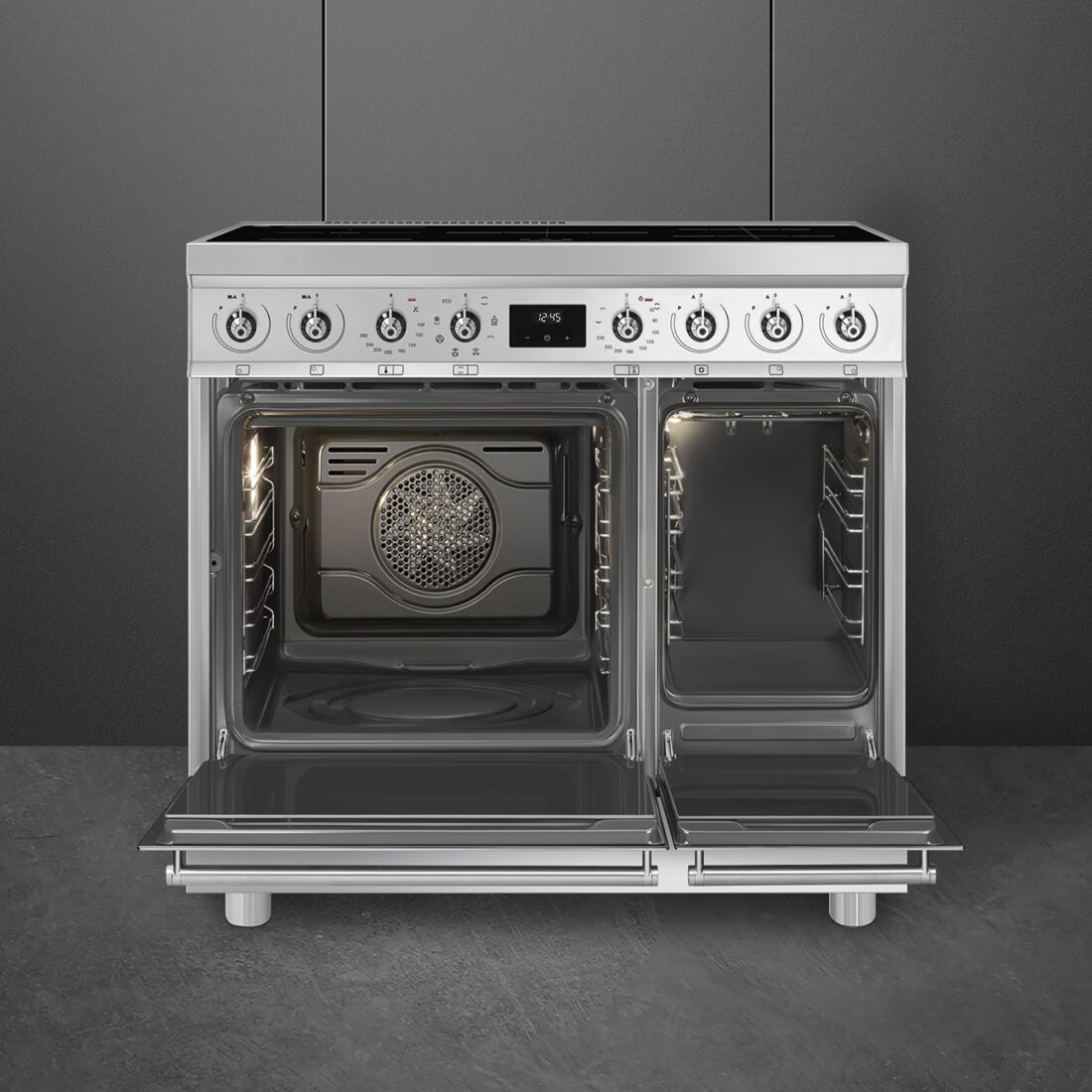 Smeg Classici 90cm Inductiefornuis Met Twee Ovens