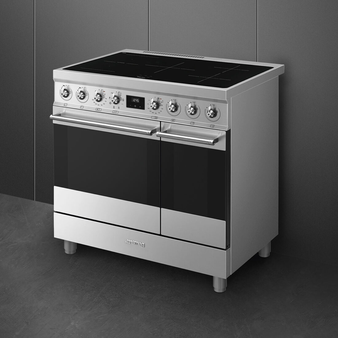 Smeg Classici 90cm Inductiefornuis Met Twee Ovens