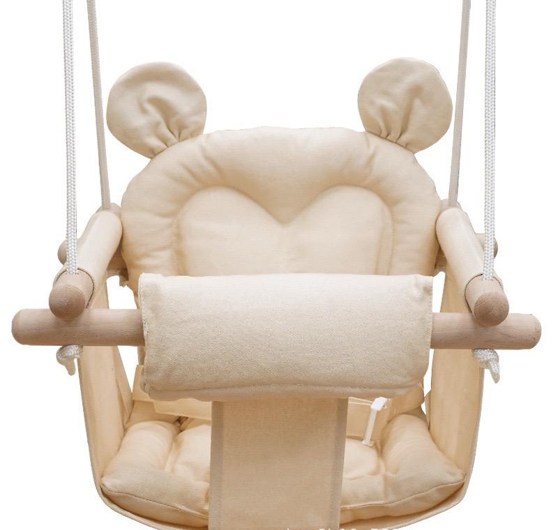 Babyschommel Met Berenoortjes Beige