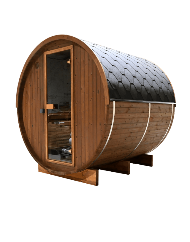 Barrel Sauna 190 X 180 Cm Elektrisch