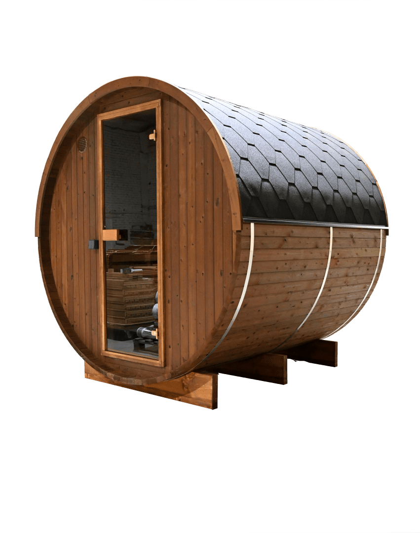 Barrel Sauna 190 X 180 Cm Elektrisch