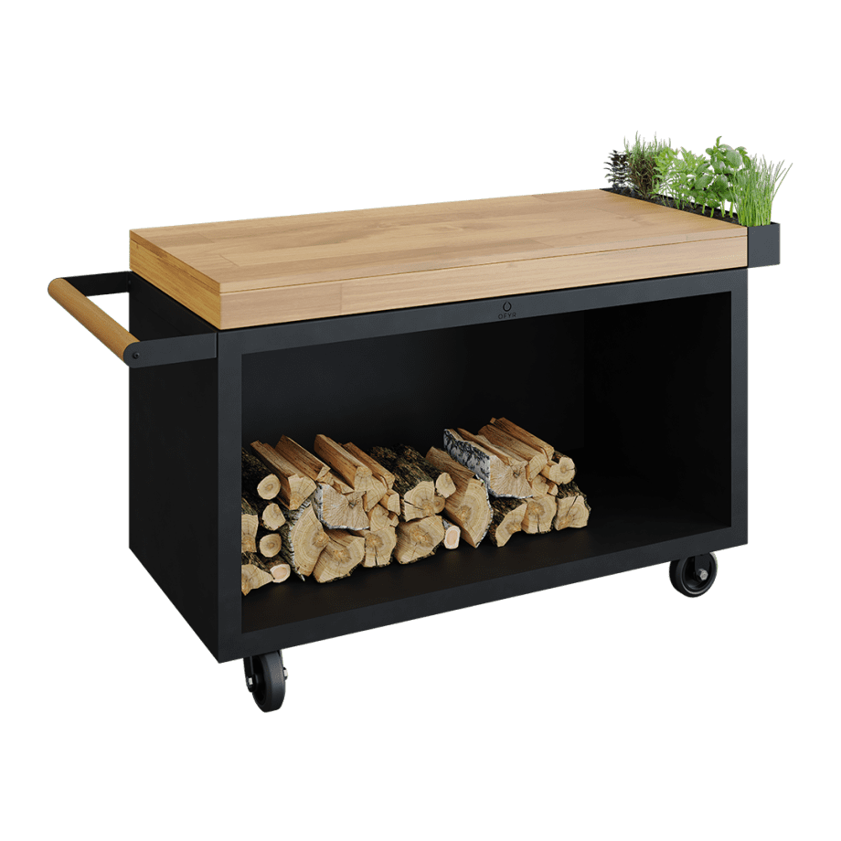 Mise En Place Table Black 135 Pro Teak Hout